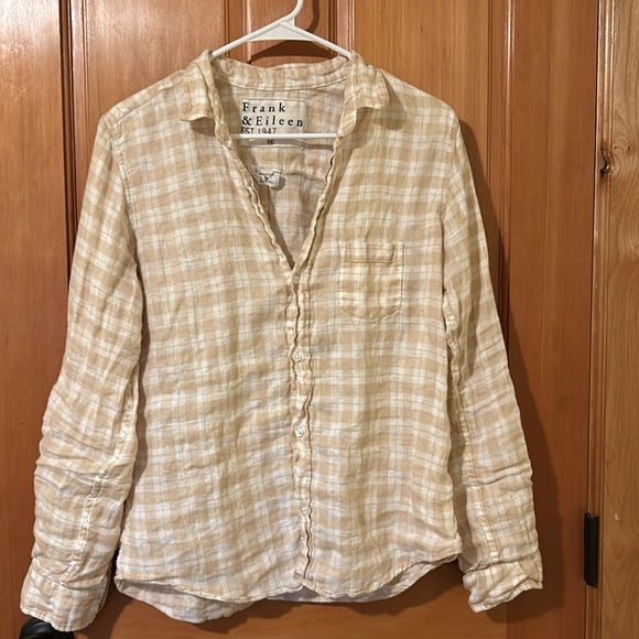 Frank and Eileen Barry Linen button-down top M - Picture 3 of 6